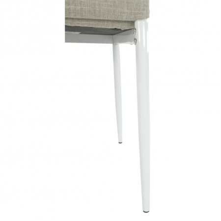 Scaun, textil bej/metal alb, COLETA NOVA [9]
