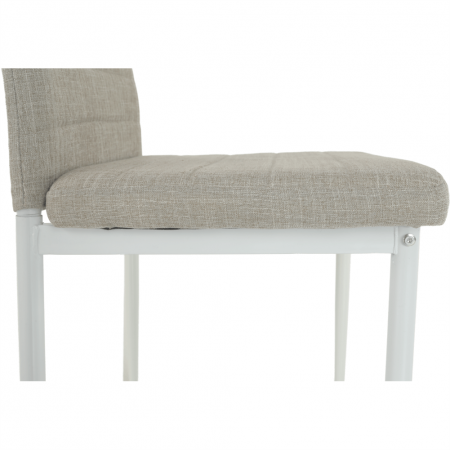 Scaun, textil bej/metal alb, COLETA NOVA [8]
