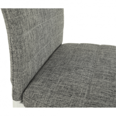 Scaun, textil gri deschis/metal alb, COLETA NOVA [1]