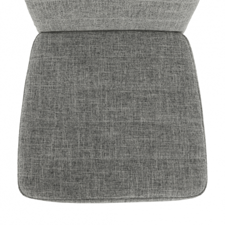 Scaun, textil gri deschis/metal alb, COLETA NOVA [12]