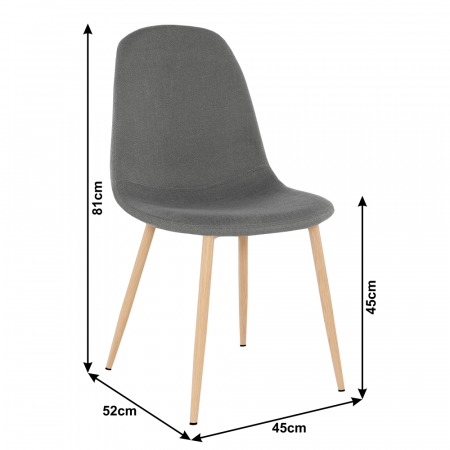 Scaun, textil gri închis/fag, LEGA [9]