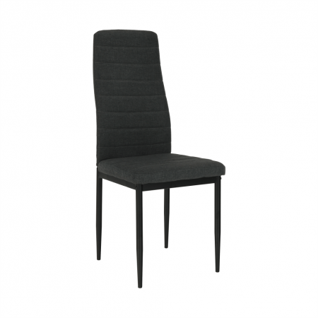 Scaune bucatarie - Scaun, textil gri închis/metal negru, COLETA NOVA