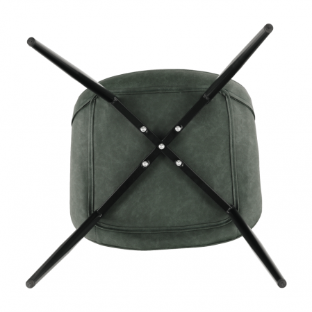Scaun, verde/negru, HAZAL [11]
