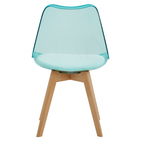 Scaun, verde transparent, acrilic/piele ecologică/fag, BALI 2 NEW [3]