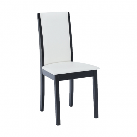 Scaune din lemn - Scaun, wenge/piele eco alb, VENIS NEW