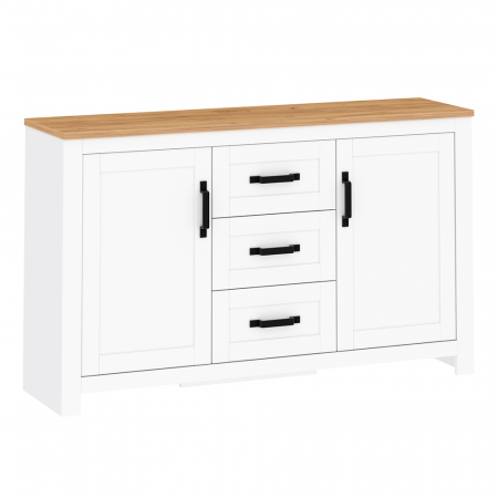 Comode - Scrin, alb alba / stejar craft auriu, LANZETTE E