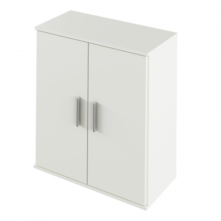 Comode - Comoda cu usi , pal alb, canturi abs,  70,6x35x79,5 cm
