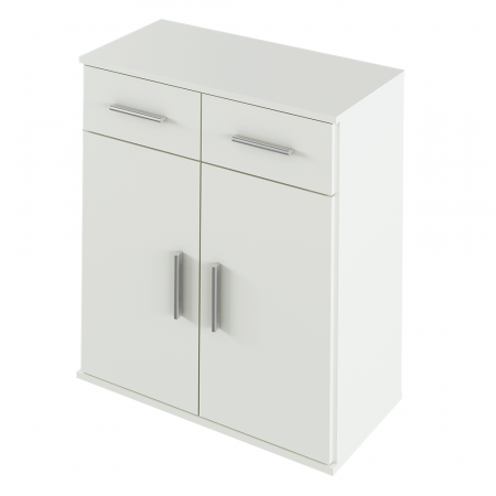 Dulapuri birou/bibliorafturi - Comoda 2 sertare 2 usi , alb, 70,6x35x79,5 cm