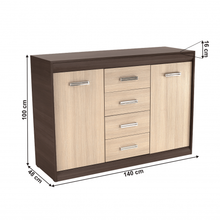 Scrin combinat, stejar închis/stejar deschis, KORINA [7]