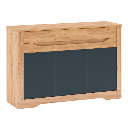 Comode - Scrin E, stejar craft artizanal / gri grafit, FIDEL