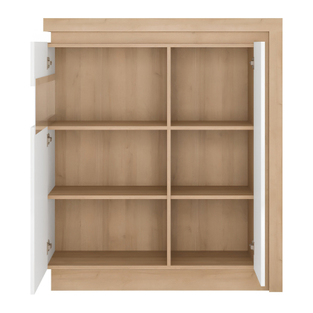 Scrin LYOV04L, stejar riviera/alb cu luciu extra ridicat, LEONARDO [2]