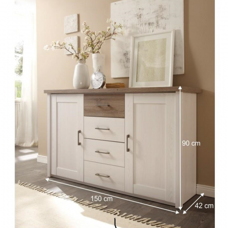 Scrin, pin alb/stejar sonoma trufă, LUMERA [3]