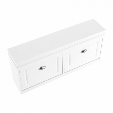Pantofar cu 2 compartimente, suporturi duble, mdf/pal alb,104x48x24 cm , Bortis Impex [12]