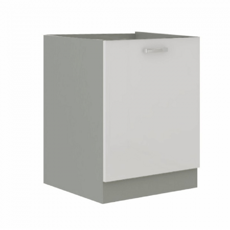 Set Bucatarie 260 cm, mdf alb extralucios/pal gri, usi si sertare cu inchidere silentioasa [8]