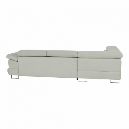 Set canapea cu spaţiu de depozitare, gri deschis, material textil, stânga, BUTON R [10]