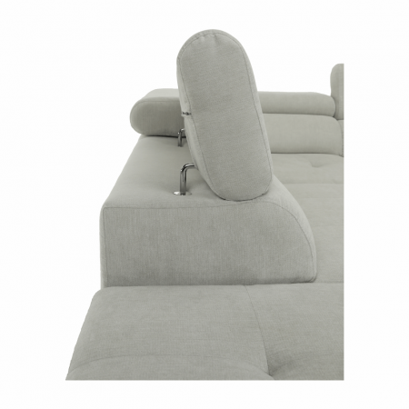 Set canapea cu spaţiu de depozitare, gri deschis, material textil, stânga, BUTON R [21]