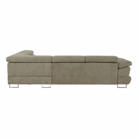 Set canapea cu spaţiu de depozitare, maro deschis melanj, material textil, dreapta, BUTON R [12]