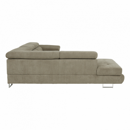 Set canapea cu spaţiu de depozitare, maro deschis melanj, material textil, stânga, BUTON R [16]