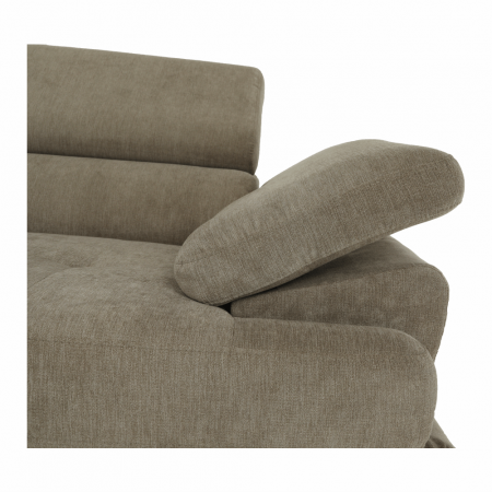 Set canapea cu spaţiu de depozitare, maro deschis melanj, material textil, stânga, BUTON R [7]