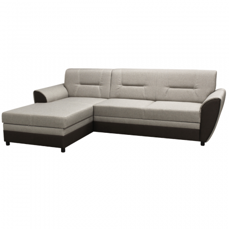 Coltare/canapele in L - Set canapea extensibilă, maro/gri-bej taupe, stânga, SEVARD ROH