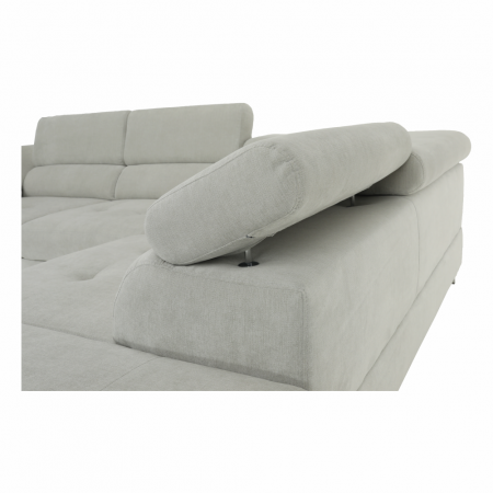 Set canapea, gri deschis, material textil, dreapta, BUTON P [6]