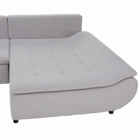 Set canapea, gri deschis / roz pudră, material textil, dreapta, BRATO [22]