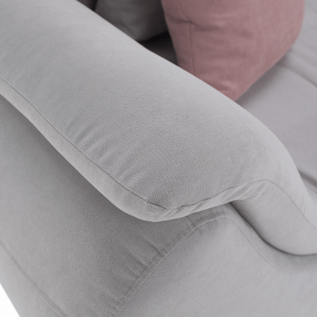 Set canapea, gri deschis / roz pudră, material textil, dreapta, BRATO [12]