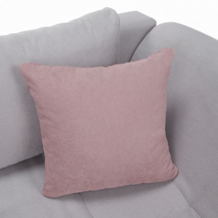 Set canapea, gri deschis / roz pudră, material textil, stânga, BRATO [25]