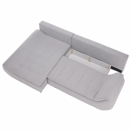 Set canapea, gri deschis / roz pudră, material textil, stânga, BRATO [19]