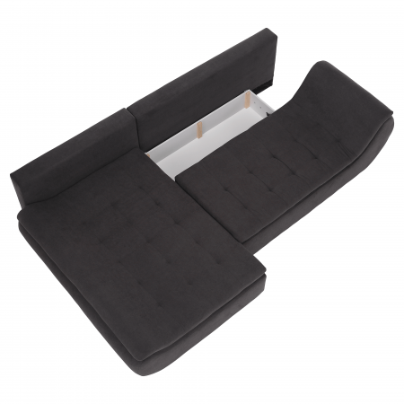 Set canapea, gri-maro / portocaliu, material textil, stânga, BRATO [9]