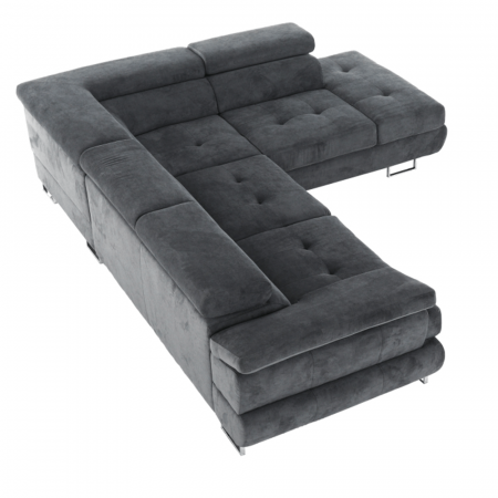 Set canapea, gri, material textil, dreapta, BUTON P [3]