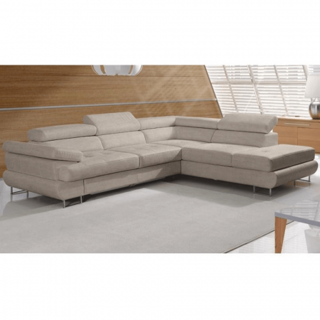 Set canapea, maro deschis melanj, material textil, dreapta, BUTON P [2]