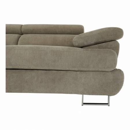 Set canapea, maro deschis melanj, material textil, stânga, BUTON P [15]