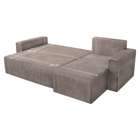 Set canapea universală, gri-bej Taupe, APEL ROH [5]