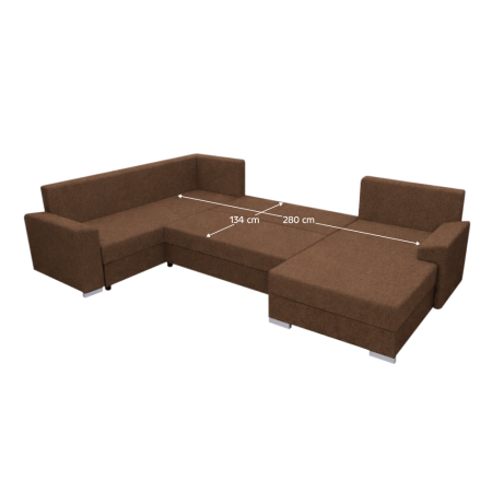 Set canapea universală, maro, ANDRESO U UNI [4]