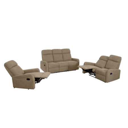 Set canapele 3+2+1, ţesătură gri-maroniu Taupe, FASAN [18]