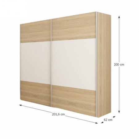 Set complet dormitor (pat 160x200 cm), stejar, sonoma/alb GABRIELA NEW [2]