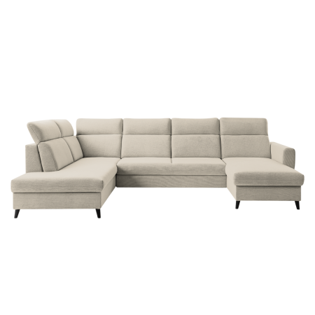 Set de canapea extensibilă, bej, pe dreapta, ROTTO ROH U [1]