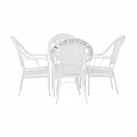 Set de grădină 1+4, alb, KOVEN [17]