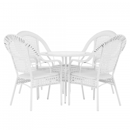 Set de grădină 1+4, alb, KOVEN [0]