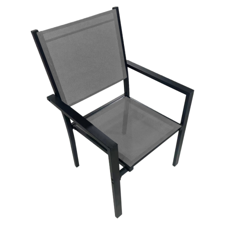 Set de grădină din 9 piese, gri/negru, aluminiu, KESIOS [4]