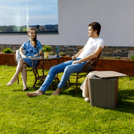 Set de grădină din rattan  1 + 2, maro, JARUB [28]