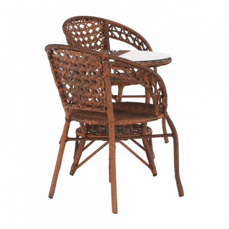 Set de grădină din rattan  1 + 2, maro, JARUB [18]