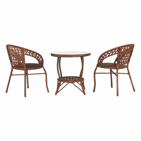 Set de grădină din rattan  1 + 2, maro, JARUB [13]