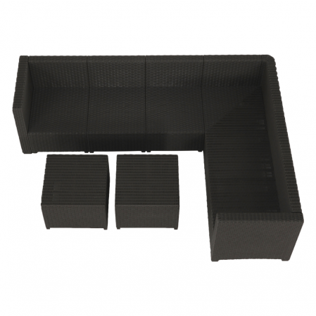 Set de grădină din rattan, 3 piese, maro/bej, RODEN [13]