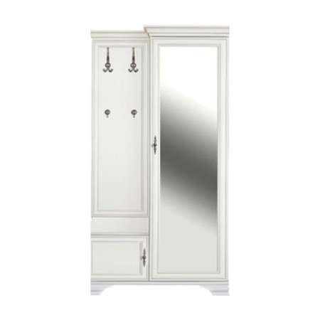 Seturi hol cuiere - Set cuier de hol, alb alpin, dreapta , oglinda ,stil clasic