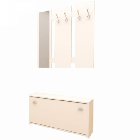 Mobilier Hol/Cuiere - Set de hol, alb, ladă 03 NEW