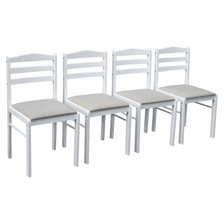 Set de sufragerie 1+4, alb/gri bej, SOMIN [4]