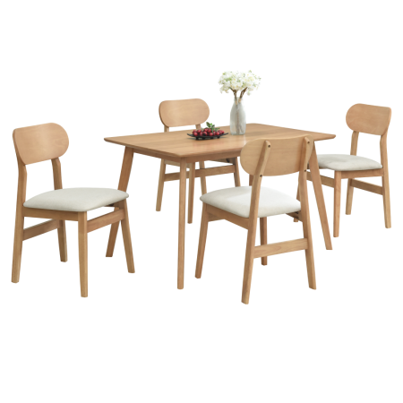 Set de sufragerie 1+4, stejar natural/bej, FALEN [1]