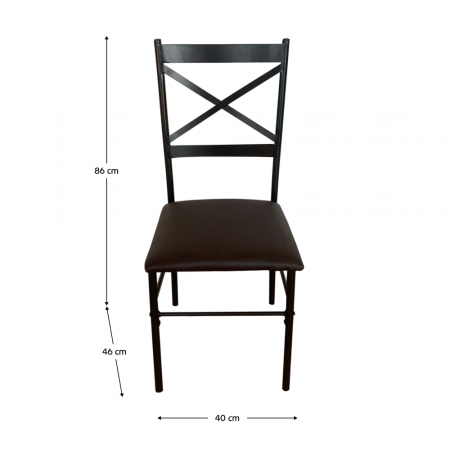Set de sufragerie 1+4, stejar Sonoma / negru / maro, NAREN [6]